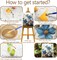 Paint by Numbers Kit for Adults – Flower DIY Canvas Painting on Clear Symbols, Beginner-Friendly Acrylic Painting Kit for Home Wall Decor, 16x20in Frameless